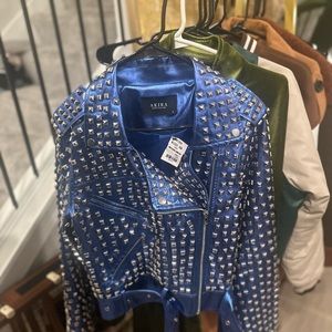 Blue studded jacket brand new